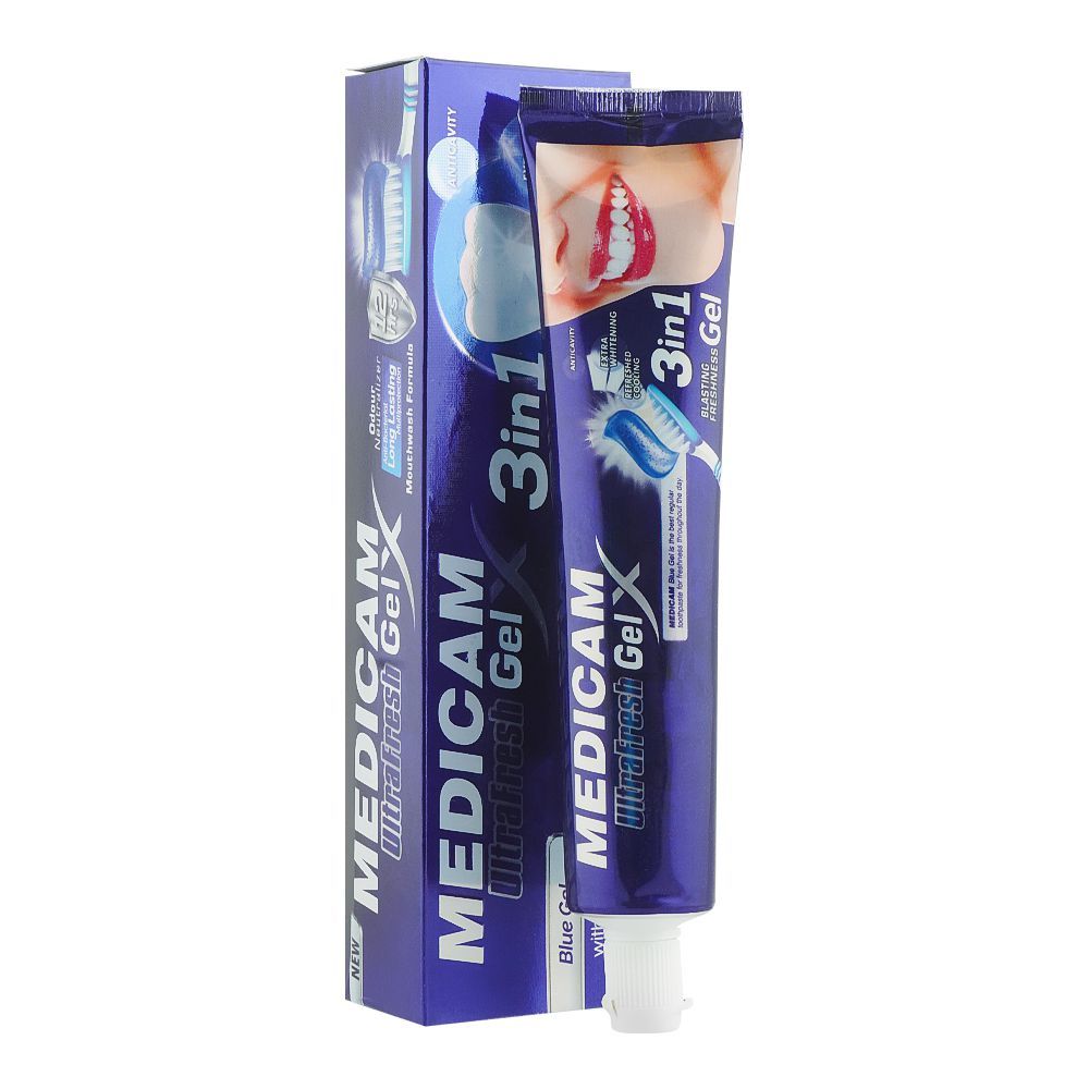 Medicam Ultra Fresh Blue Gel Toothpaste (125g).