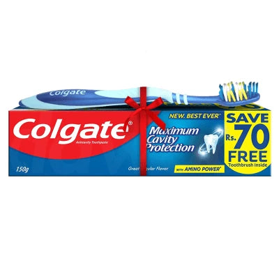 Colgate Maximum Cavity Protection Toothpaste 150 Gm + Free Brush