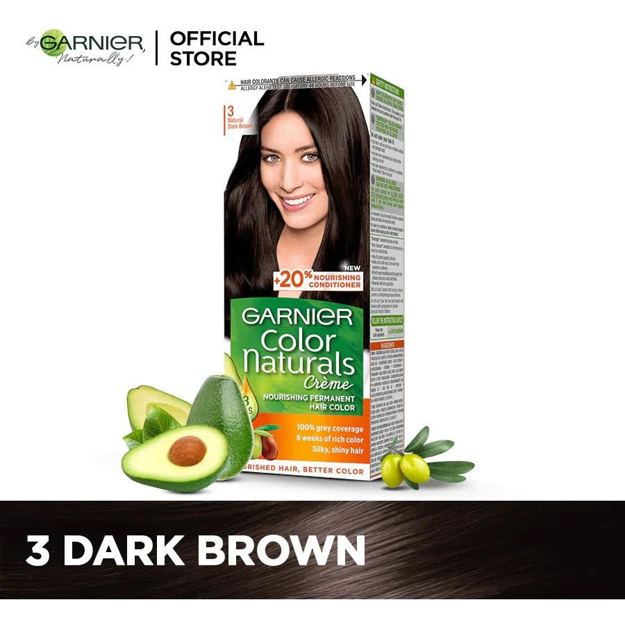 Garnier Color Naturals hair color in shade 3 Dark Brown