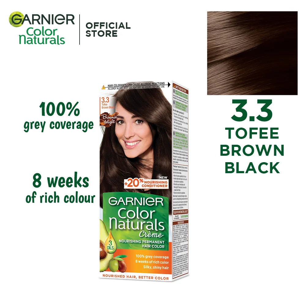 Garnier 3.3, which is a dark brown/toffee brown color.