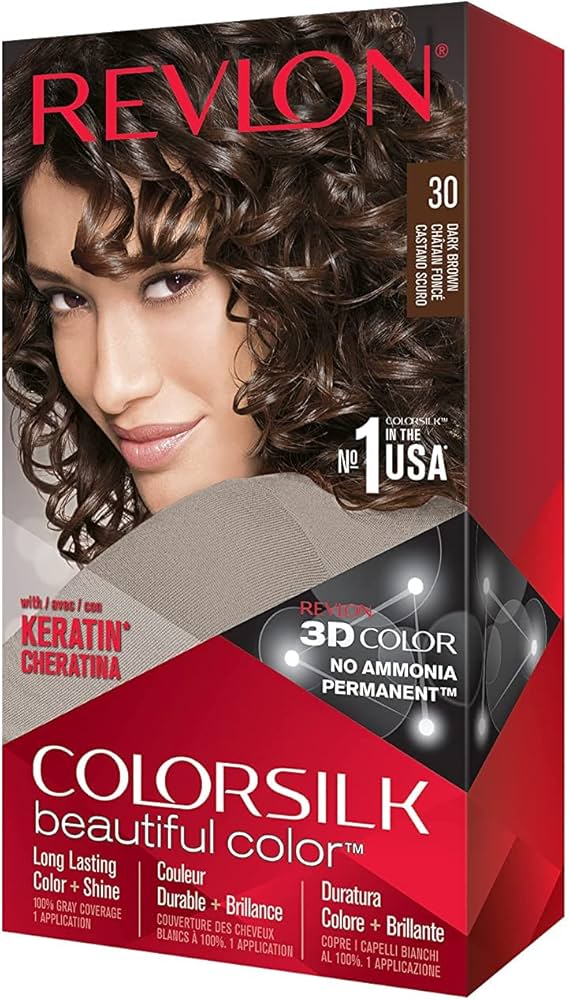 Revlon Colorsilk Hair Color Dark Brown (shade 30).