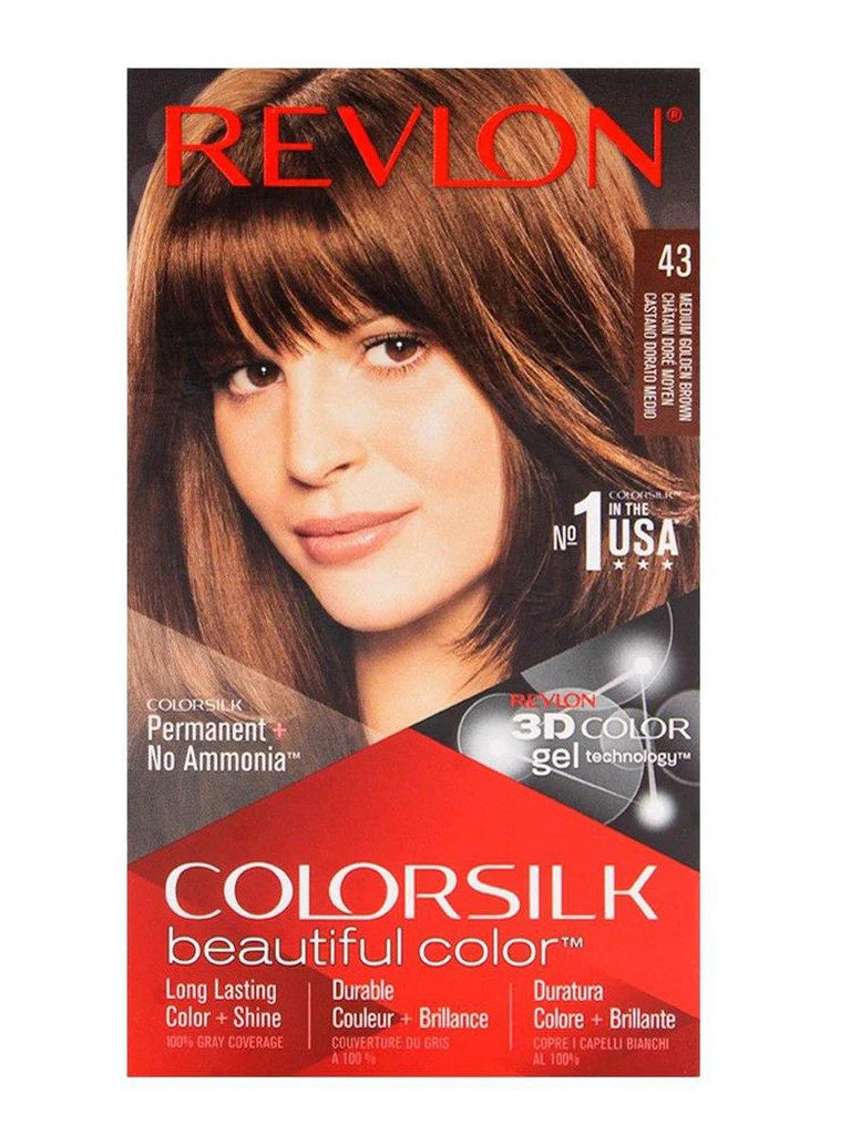 Revlon Colorsilk Hair Color shade 43, Medium Golden Brown.