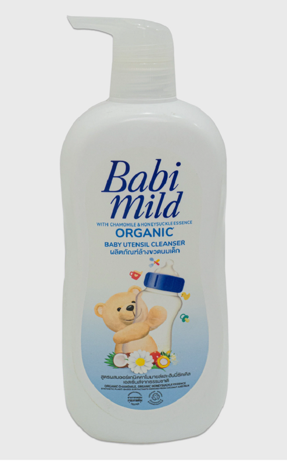 Babi Mild Organic, Baby Utensil Cleaner Pump Bottle, 590ml (Imported)