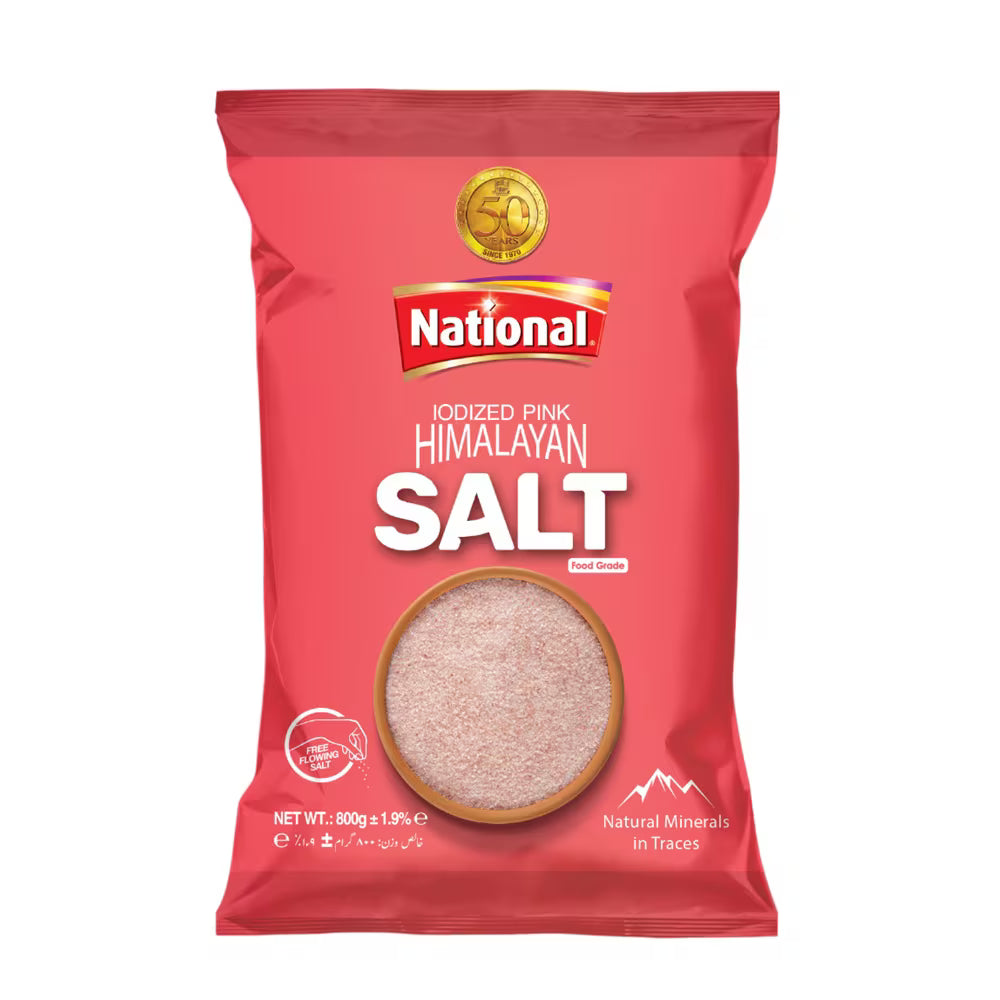 National Iodized Pink Himalayan Salt 800 gr