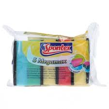 Spontex Megamax Scouring Sponge, 5-Pack