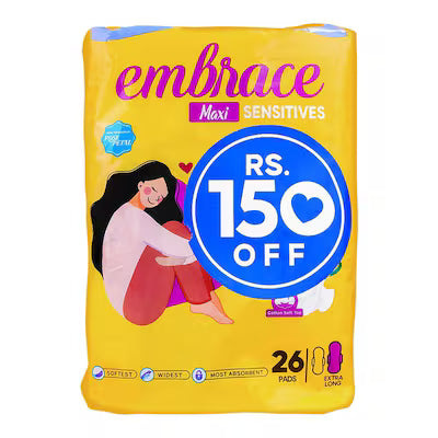 Embrace Maxi Sensitive Extra Long Pads 26s