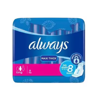 Always Maxi Thick Long, 9 Pads