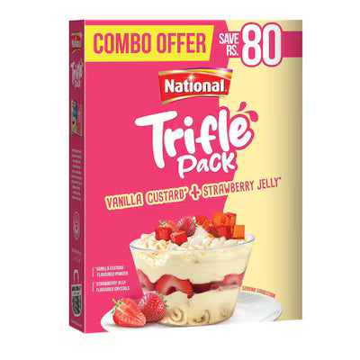 National Trifle Pack Vanilla Custard + Strawberry Jelly, 355g