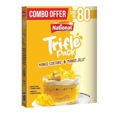 National Trifle Pack Mango Custard + Mango Jelly, 355g