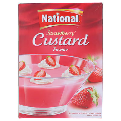 National Strawberry Custard Powder 120 gr