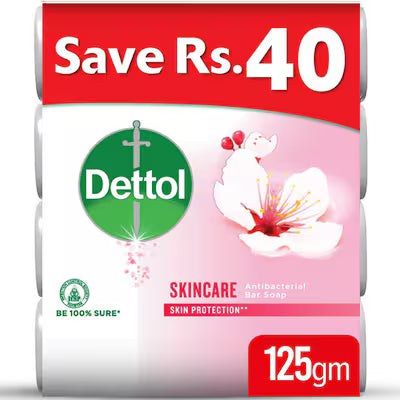 Dettol Skin Care Soap 130 gr (Pack of 4)