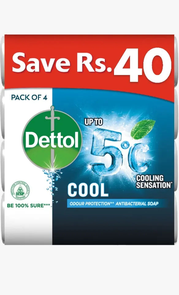 Dettol Soap Cool 110g - Pack of 4