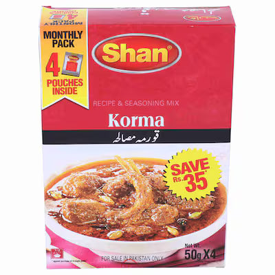 Shan Qorma Masala 50 gr (Pack of 4)