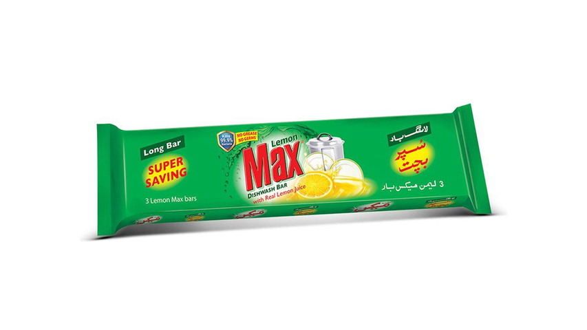 Lemon Max Dishwash Long Bar 265g
