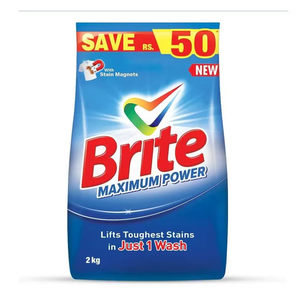 Brite Maximum Power Detergent Washing Powder 2kg