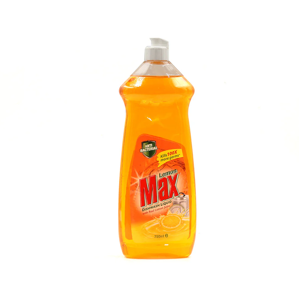 Lemon Max Dishwash Antibacterial Liquid Bottle 750ml