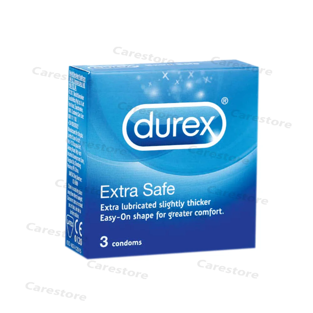 Durex Condoms Extra Safe Extra Thick Safety Condoms (3 Pieces) 4 Packets