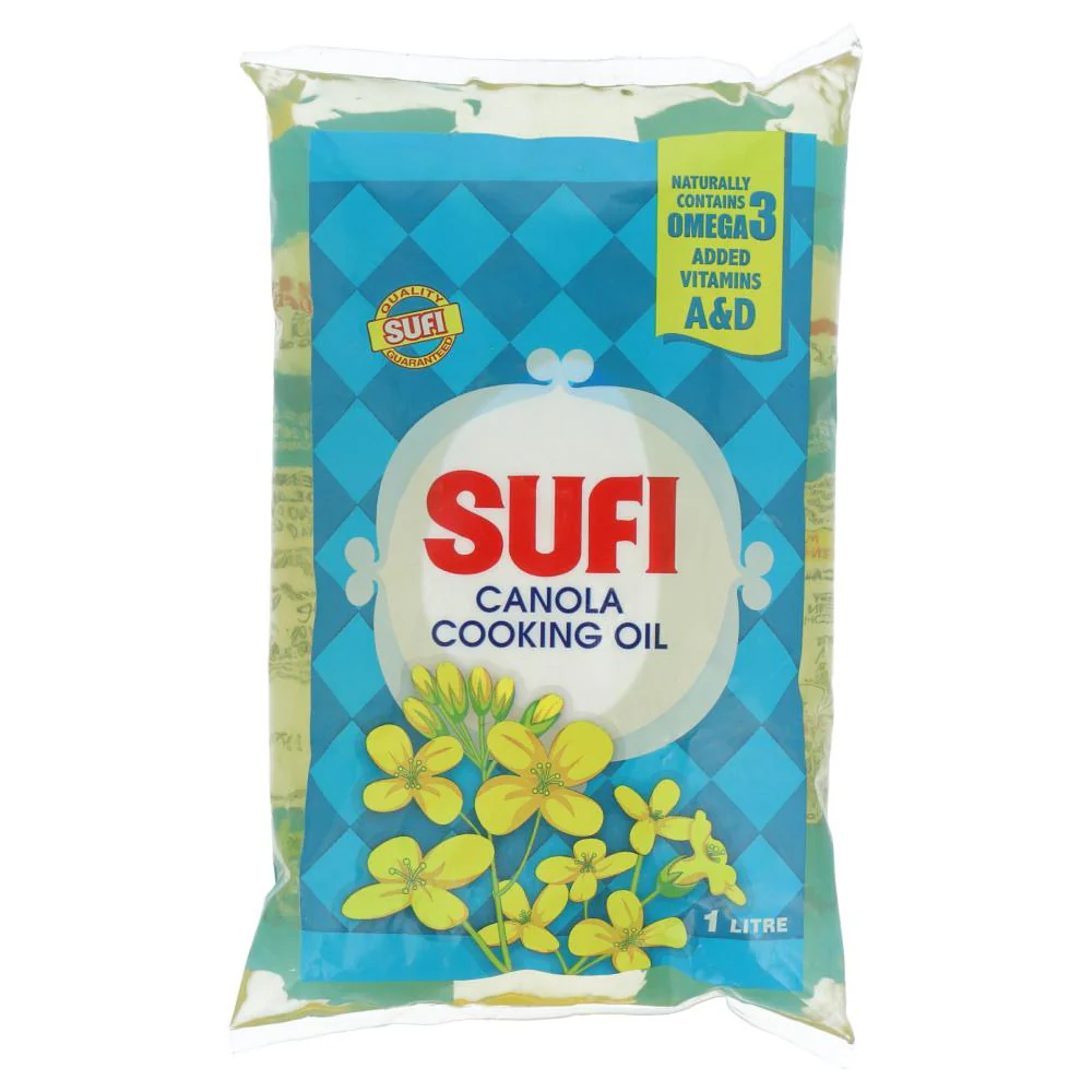 Sufi Canola Cooking Oil Pouch 1L
