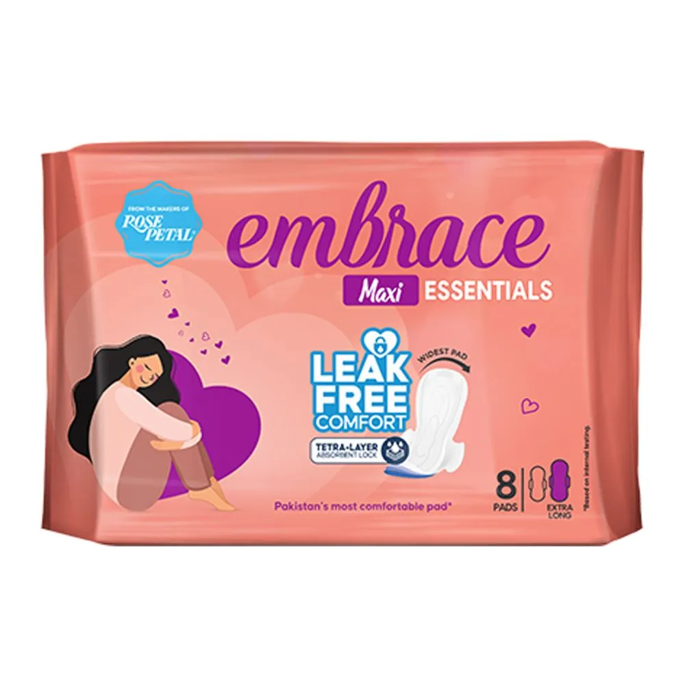 Embrace Essentials Maxi Extra Long 8 Pieces