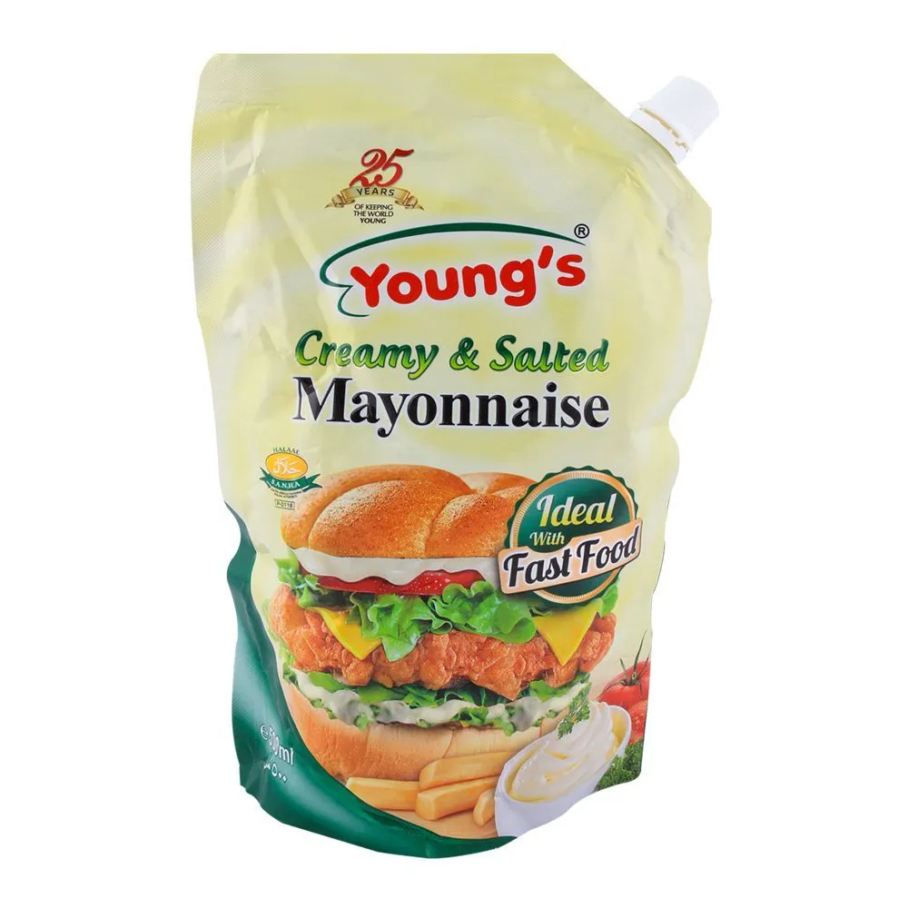 Young's Mayonnaise Creamy & Salted Pouch 500g