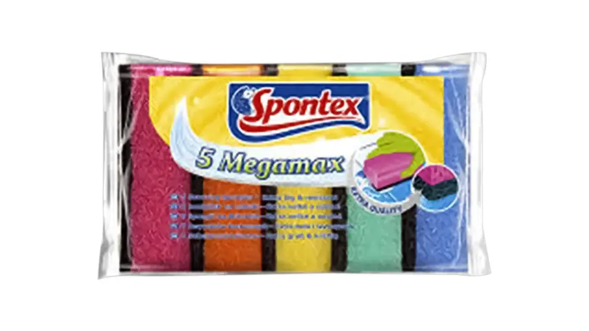 Spontex Scouring Sponges Megamax 5 Pieces