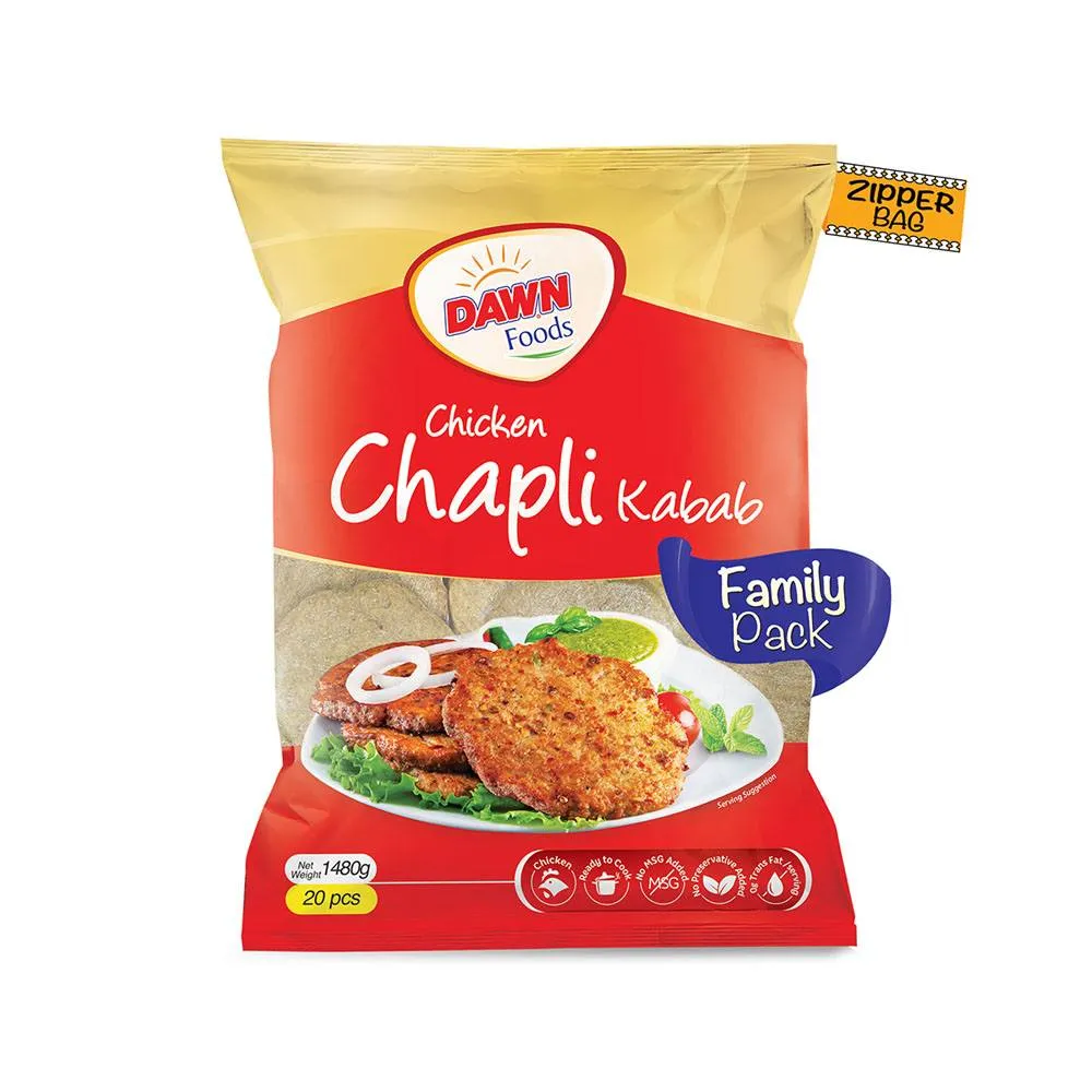 Dawn Foods Chicken Chapli Kabab Family Pack 1480g