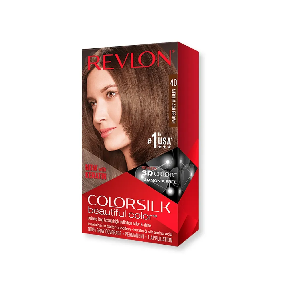 Revlon Colorsilk Hair Color 4A Medium Ash Brown No.40 1 Piece