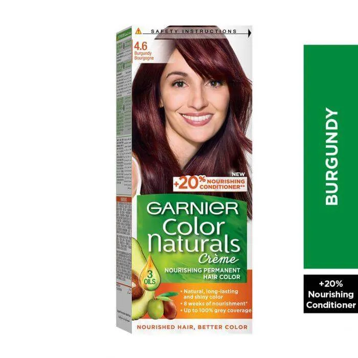 Garnier Color Natural Permanent Hair Colour Natural Burgundy 1 Packet