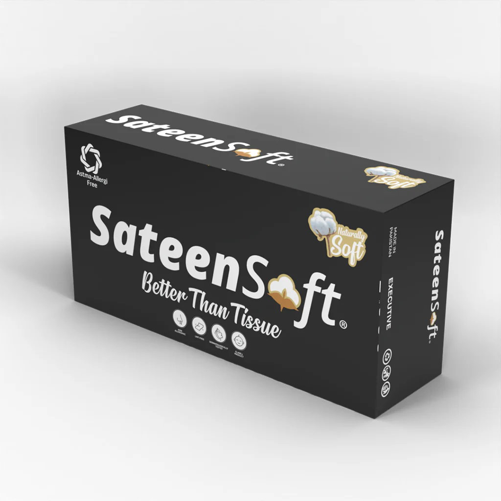 Sateen Soft Executive Black Wipes 90 Pieces