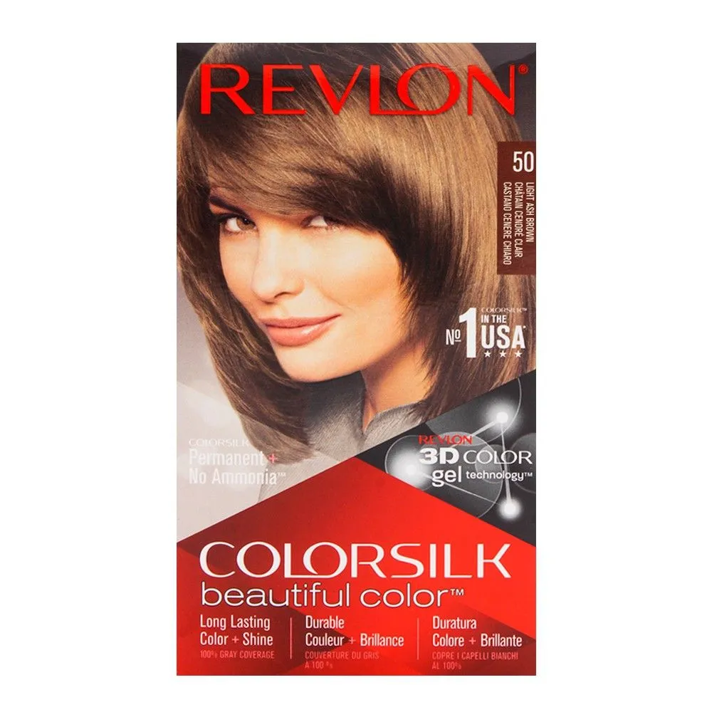 Revlon Color Silk Hair Color 50 Light Ash Brown 1 Piece