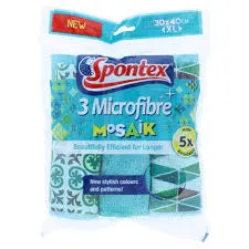 Spontex Mosaik Microfibre 3 Pieces