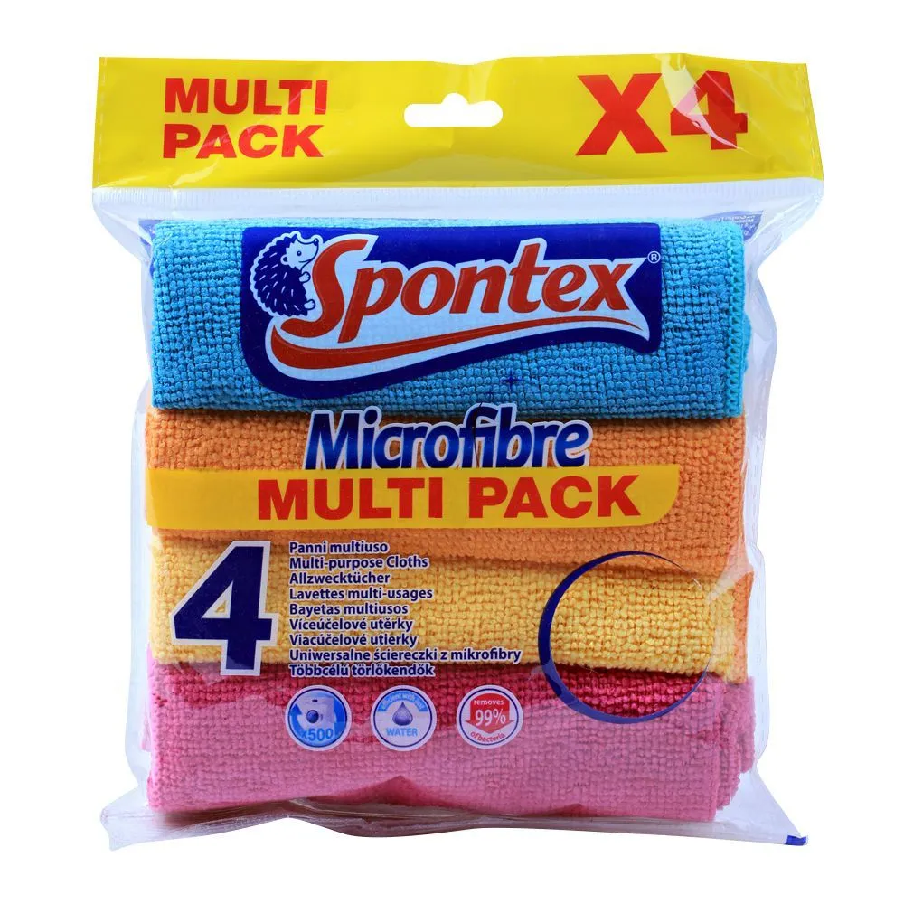 Spontex Microfibre Cloth 4 Pieces