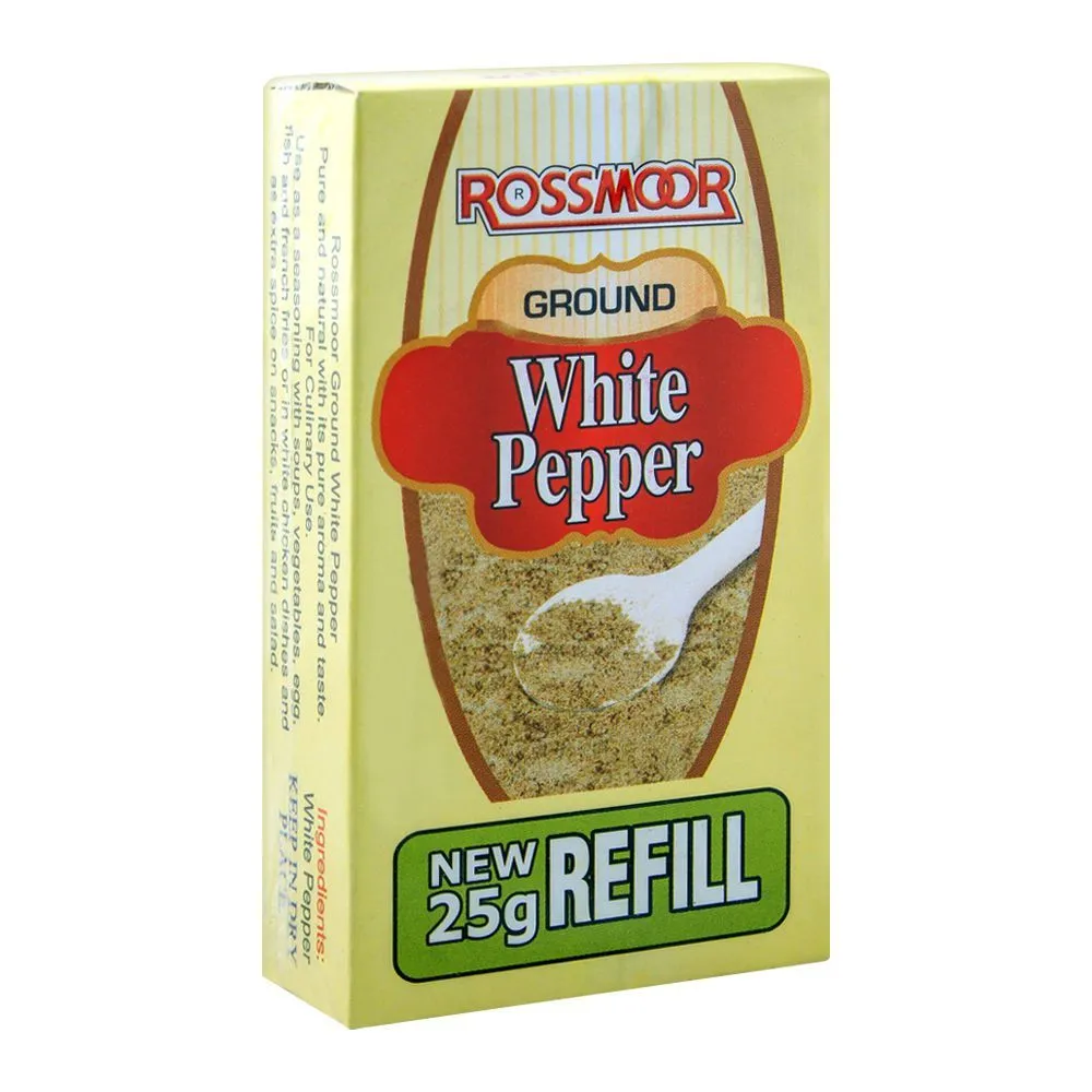 Rossmoor Spices Ground White Pepper 25g