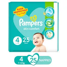 Pampers Taped Baby Diapers Size 4 Large 25 Pieces