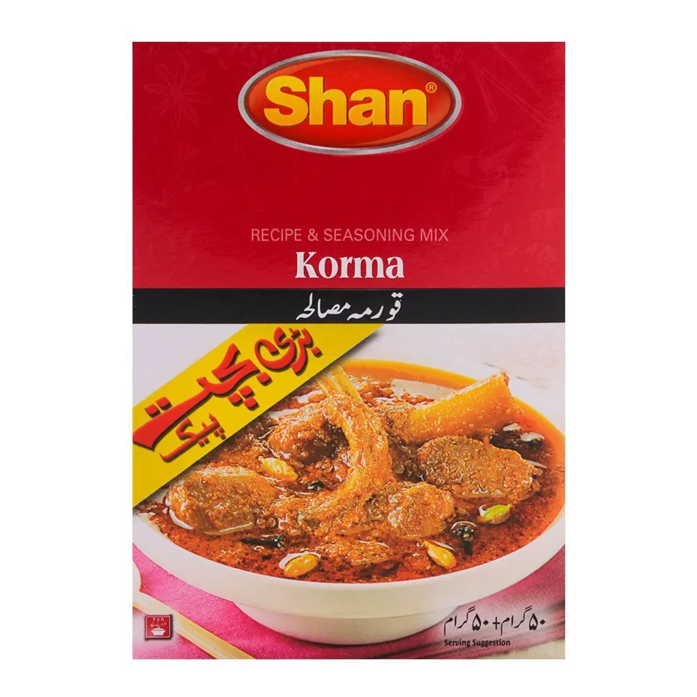 Shan Korma Recipe Masala Double Packets 100g