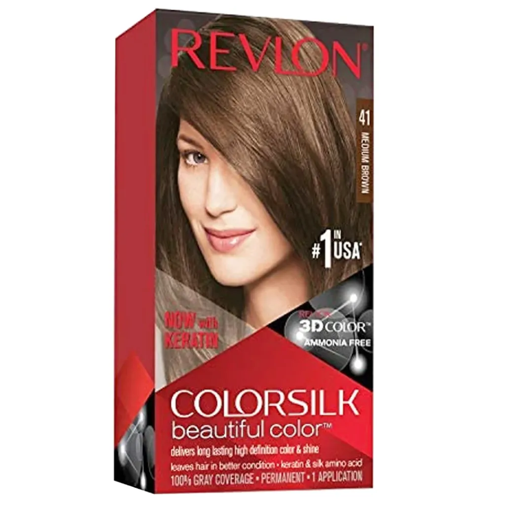Revlon Colorsilk Beautiful Color No.41 Medium Brown 1 Packet