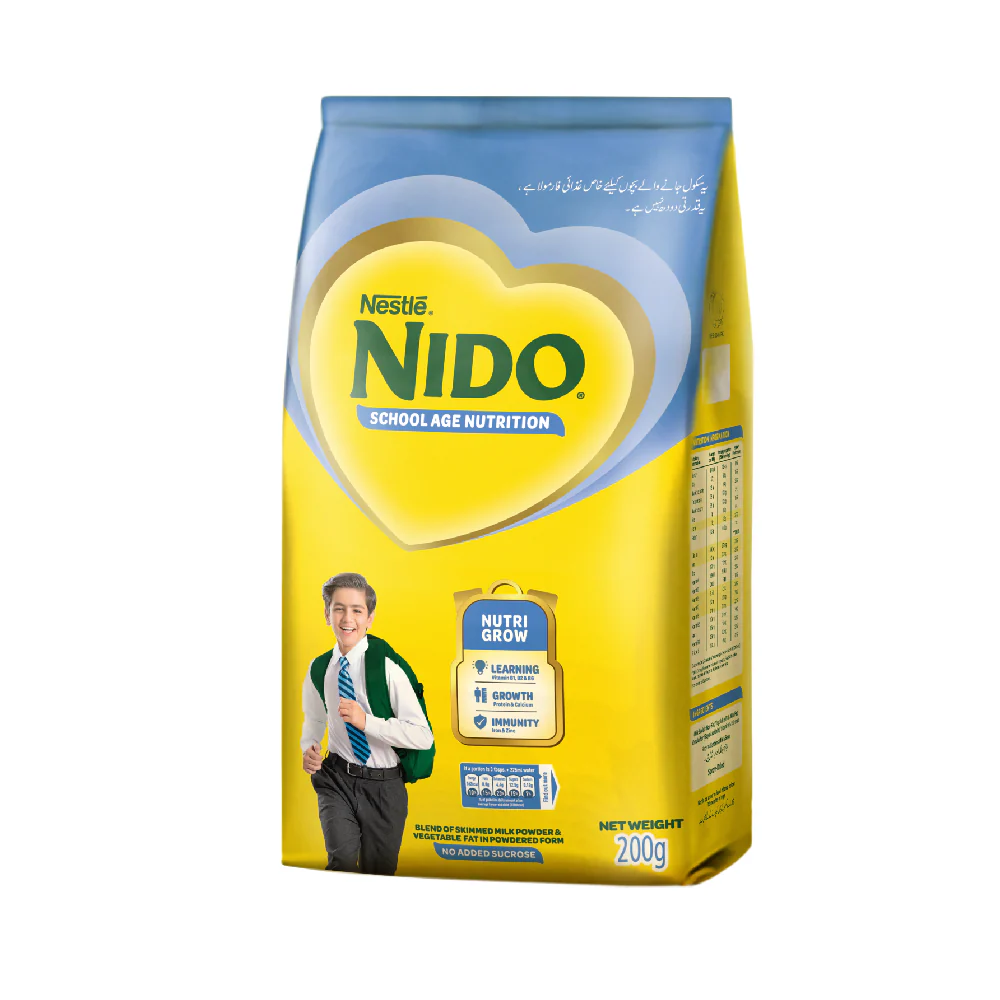 Nestle Nido Fortigrow Full Cream Powder Milk Pouch 200g