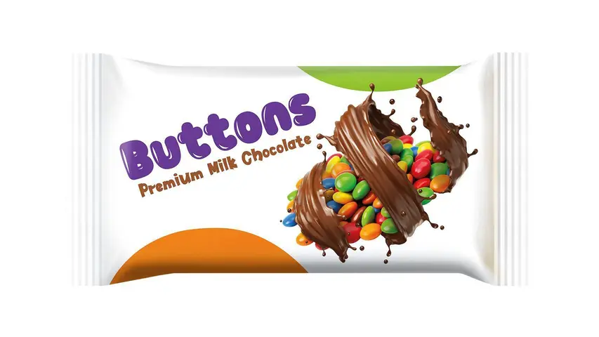 Candyland Buttons Chocolate Beans 6 Pieces