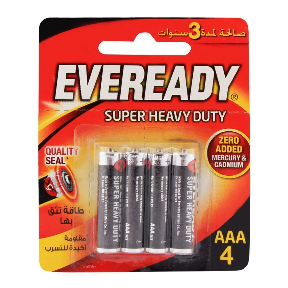 Eveready AAA Size SW4 Heavy Duty Battery 4 Pieces