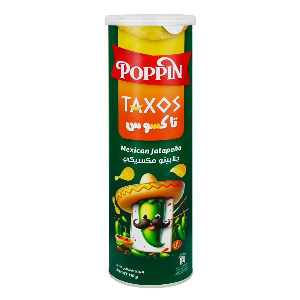 Poppin Taxos Mexican Jalapeno Chips 110g