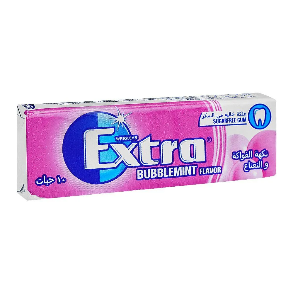 Wrigley's Extra Gum Bubblemint Imported 10 Pieces