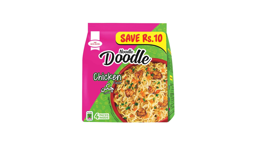 Kolson Instant Noodles Family Pack (Chicken) 4 x 48g