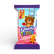 Gluco Teddy Cake with Strawberry Filling 1 Unit
