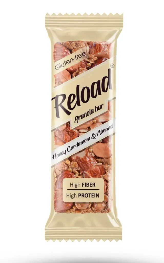 Reload Honey Cardamom & Almond Granola Bar 40g