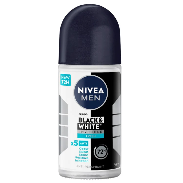Nivea Deodorant Roll On Stick Black & White Invisible Fresh 50ml