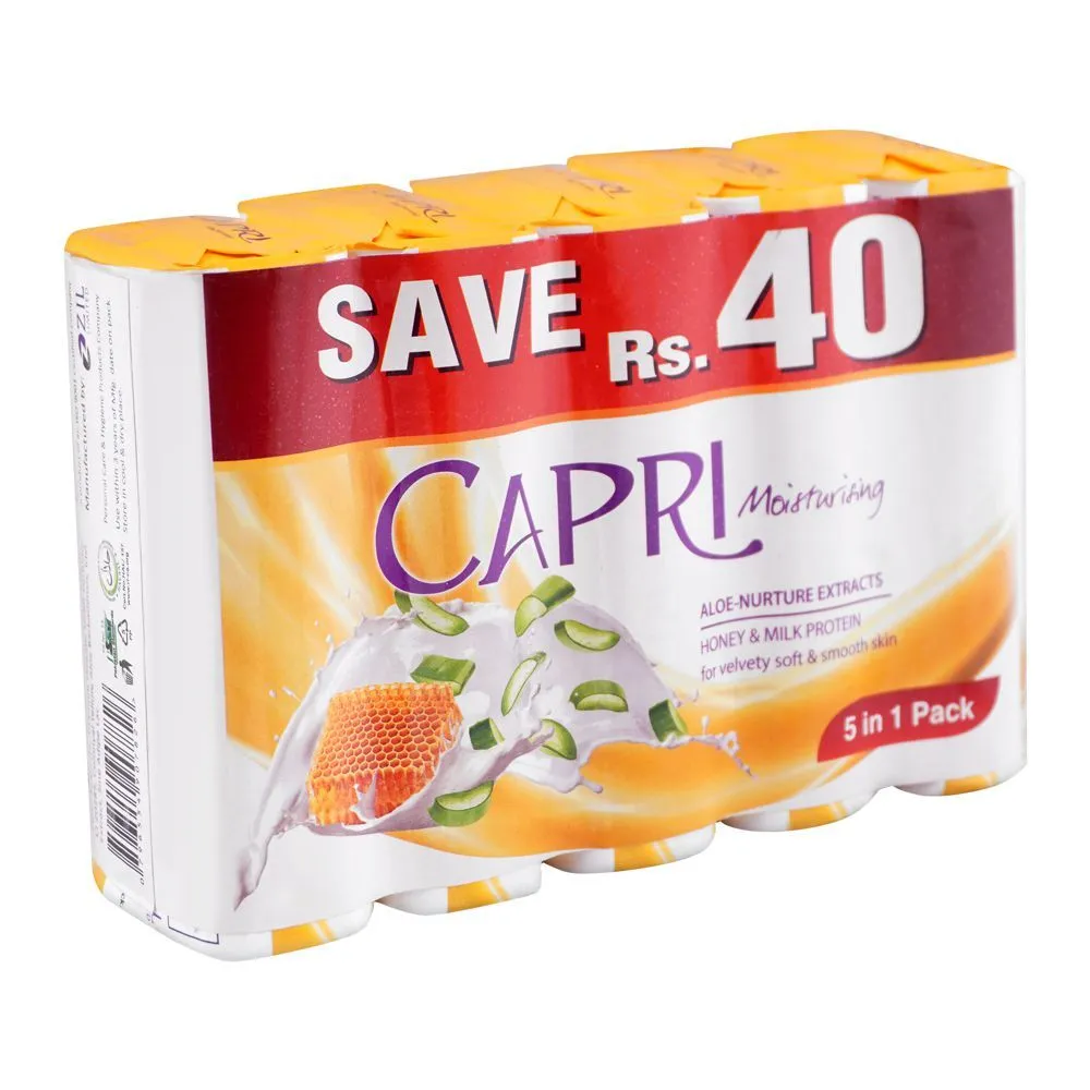 Capri Moisturising Aloe Nurture Extracts Saving Packet (100g) 5 Pieces