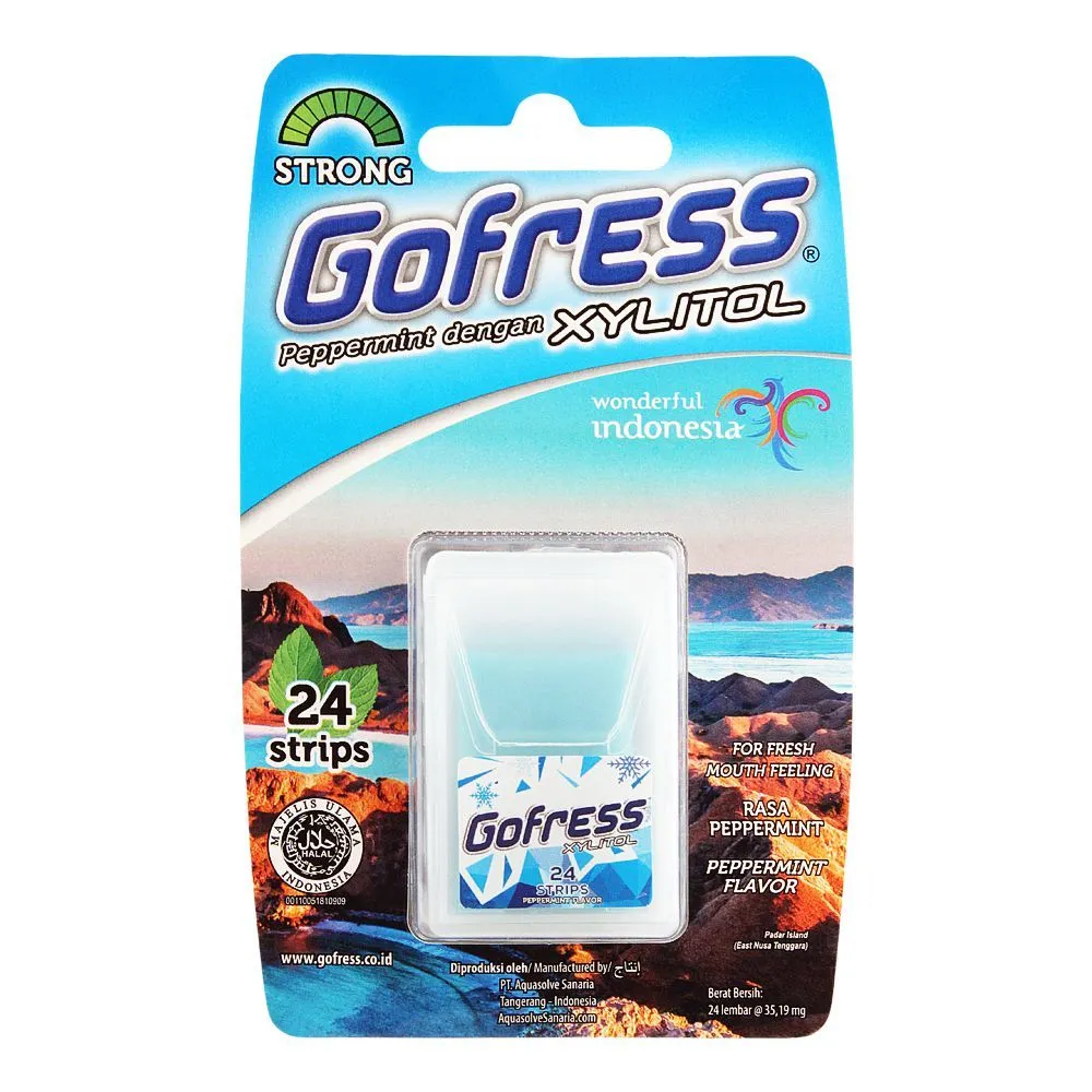 Gofress Mouth Freshener Peppermint Strips 24 Pieces