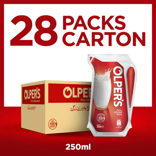 Olper's Full Cream Milk Pouch 250ml CARTON