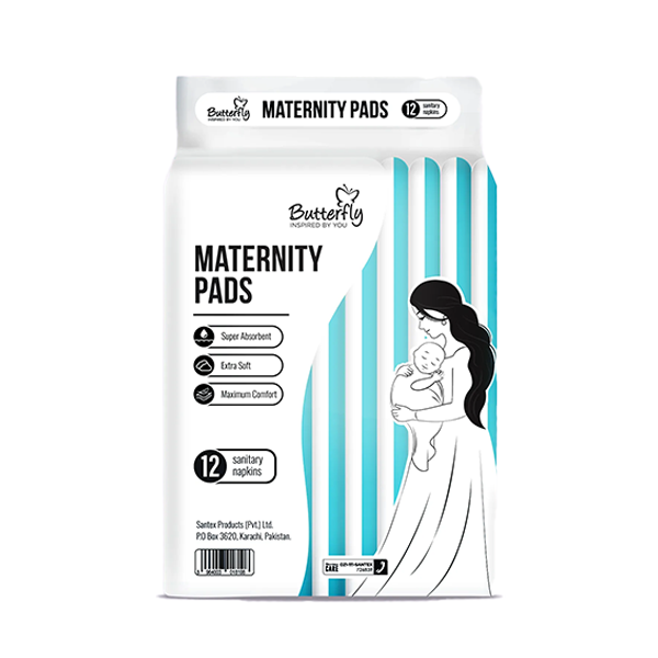 BUTTERFLY MATERNITY PADS 12PC