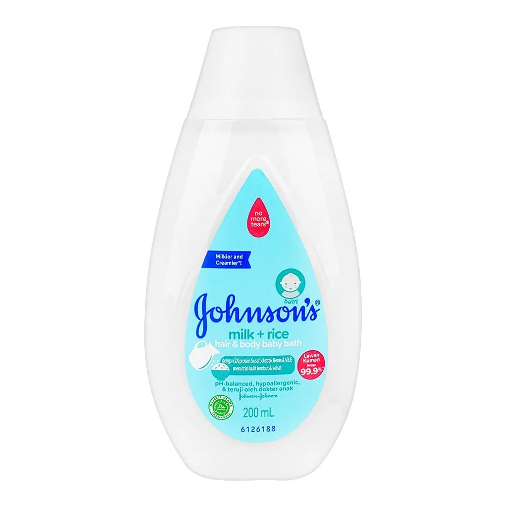 JOHNSONS MILK+RICE BODY BABY BATH 100ML